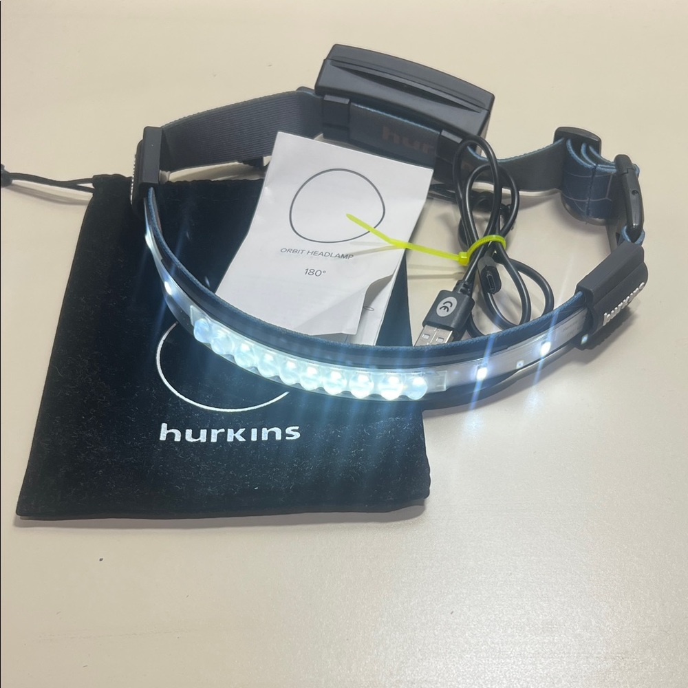Hurkins Orbit Headlamp 180° w/Illumination 30-1000lm